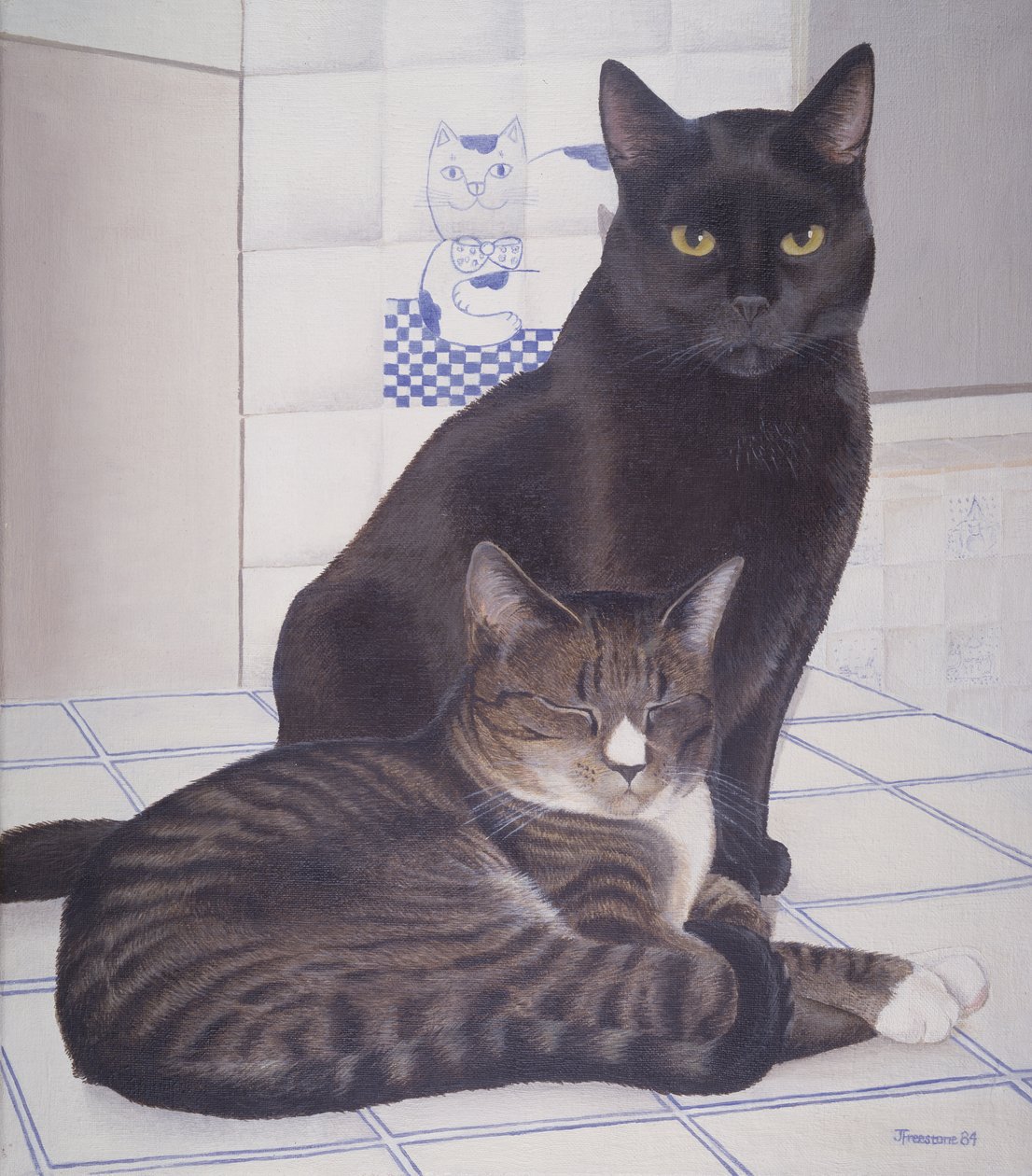 Stray a Daisie v kuchyni od Joan Freestone