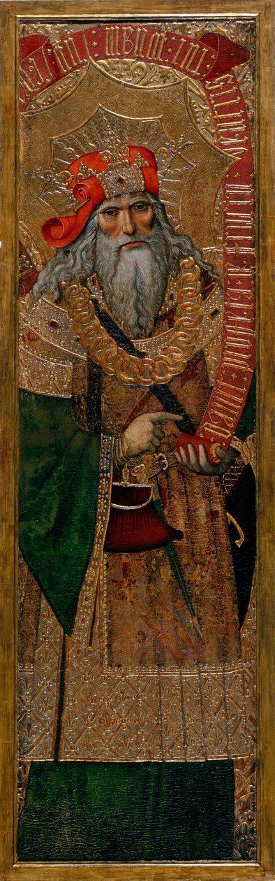 David - Obraz Joan Gasco (aktivní 1500-1529) - c. 1500 – Tempera na panelu – 210,8x60 – Národní muzeum umění Katalánska, Barcelona od Joan Gascó