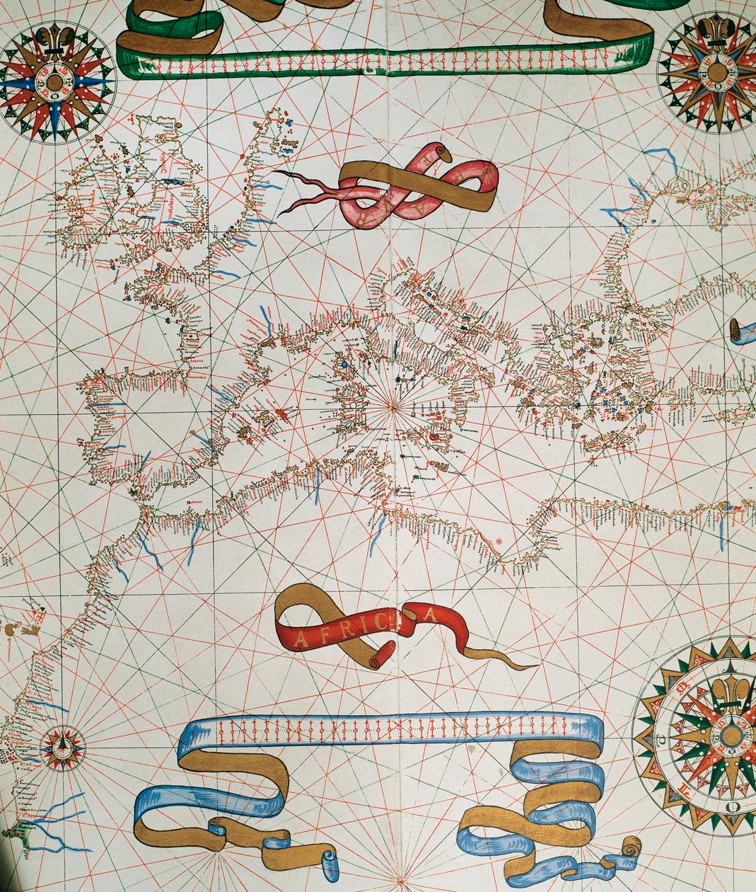 Mapa Evropy a pobřeží severní Afriky, 1587 od Joan Martines