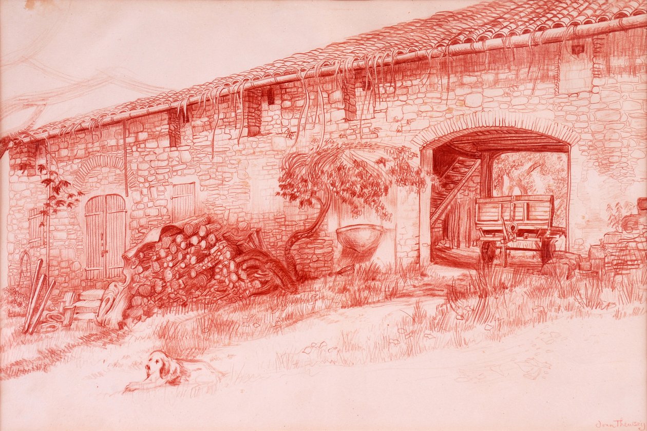 Statek, Provence, 2000, terakotová tužka od Joan Thewsey
