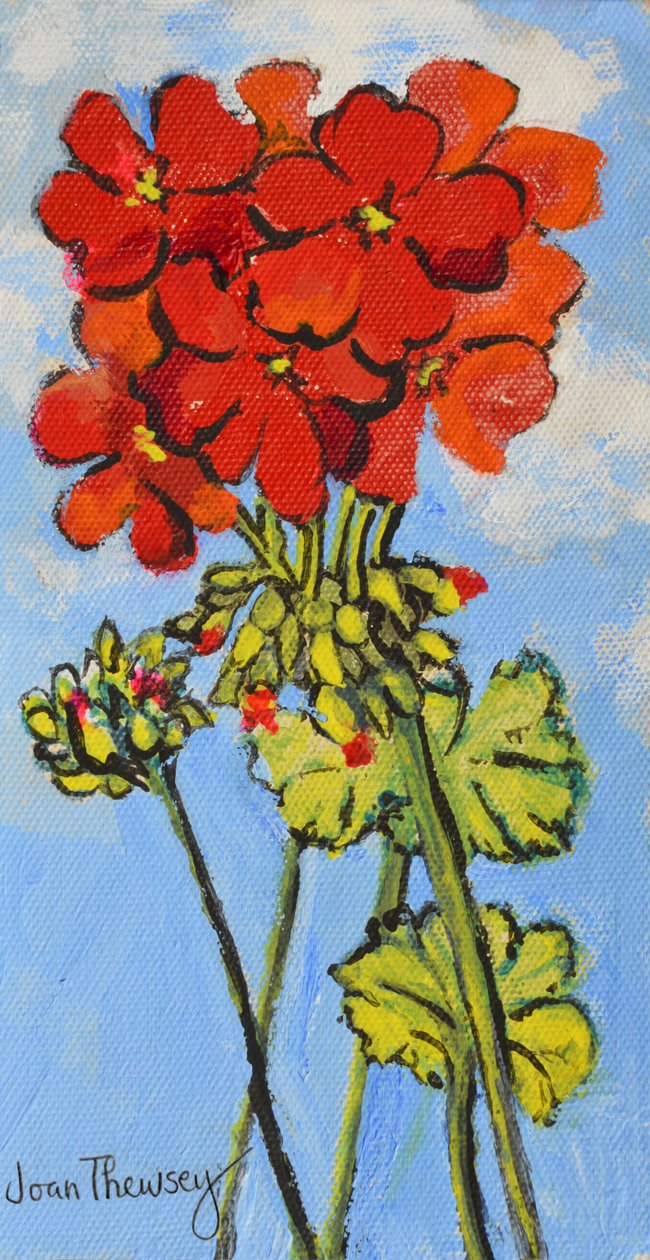 Geranium Spray,2017, (akryl) od Joan Thewsey