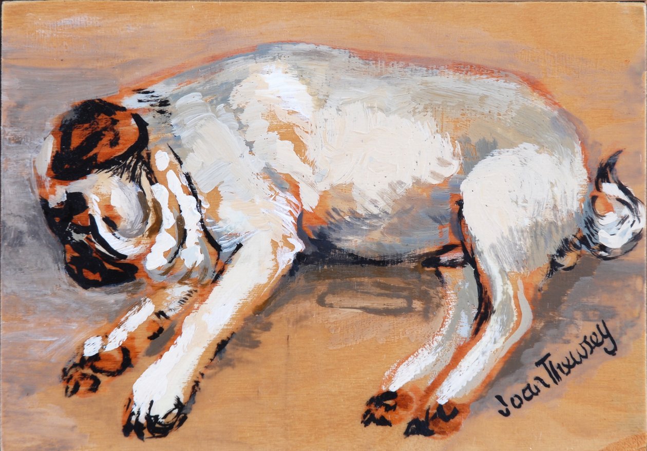 Hogarth Sleeping, 2005, (kvaš) od Joan Thewsey