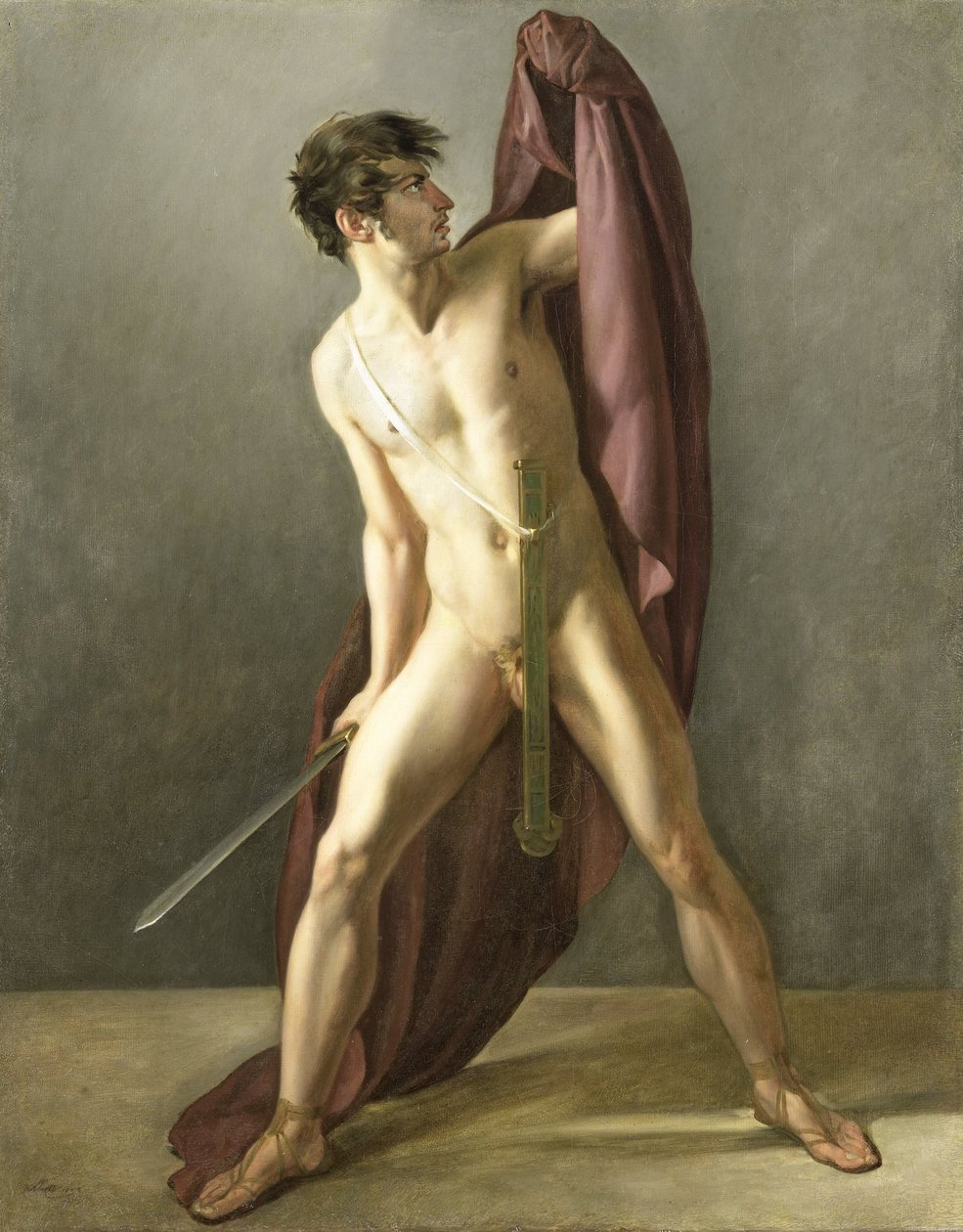 Válečník s taseným mečem od Joannes Echarius Carolus Alberti