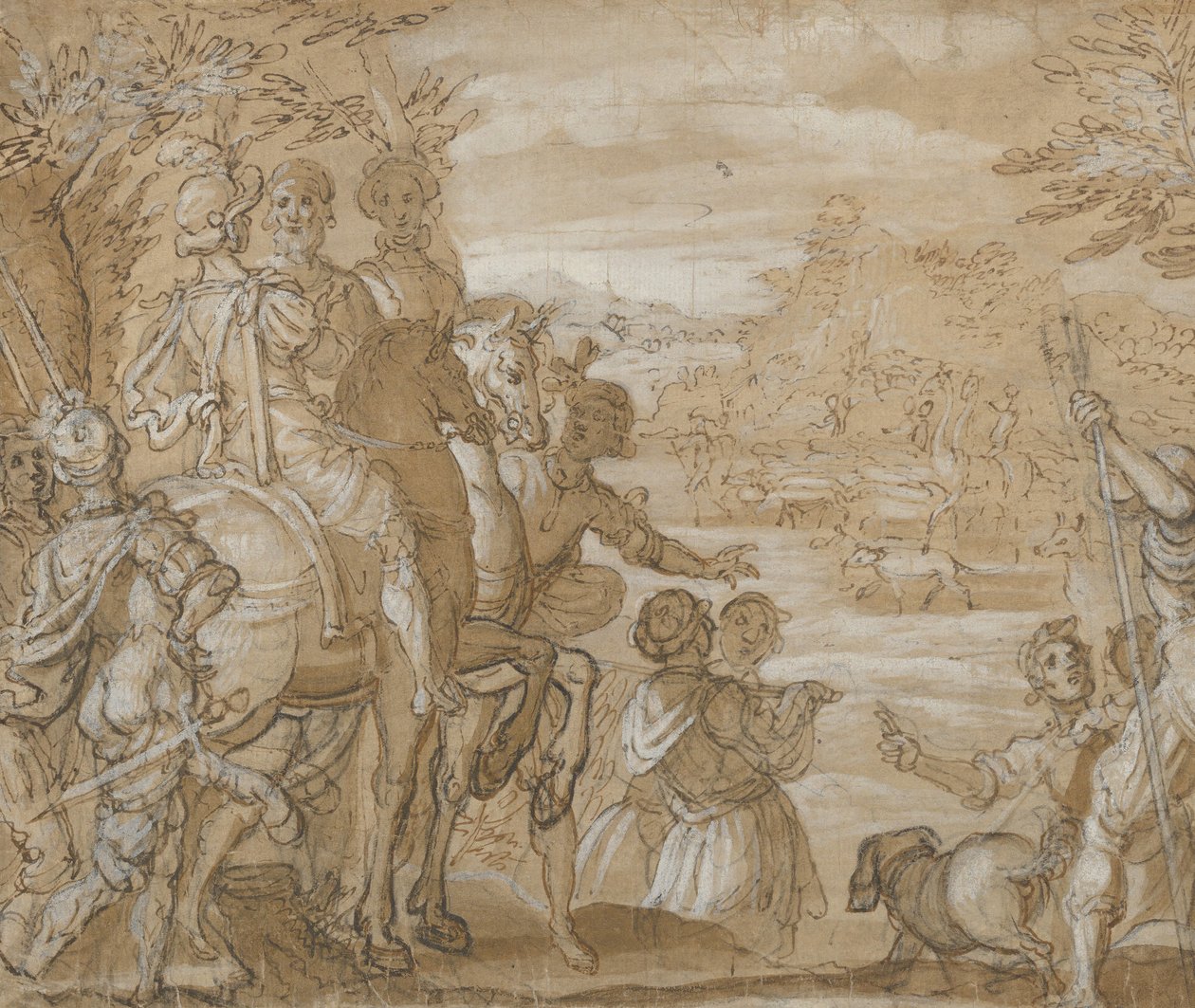 A Hunting Party, ca. 1555-65. od Joannes Stradanus