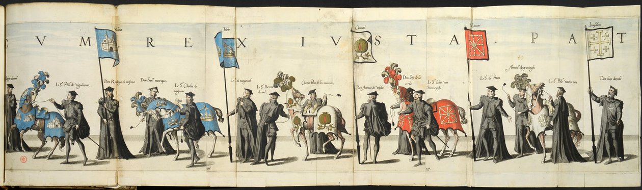 Smuteční průvod v Antverpách u příležitosti smrti císaře Karla V., 1558, 1559. od Joannes van Doetecum