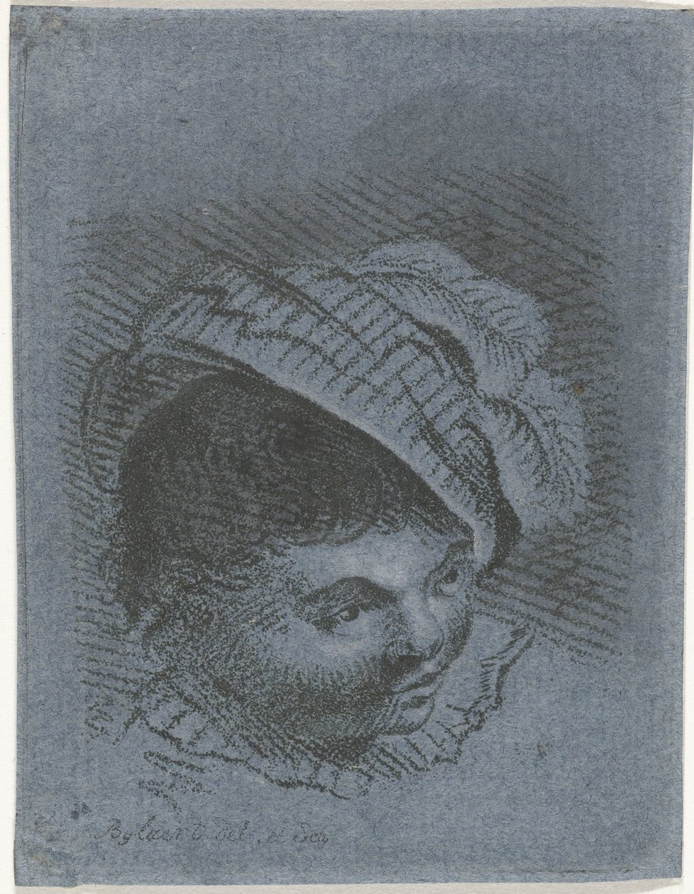 Chlapecká hlava s kloboukem od Joannis Jacobus Bijlaert
