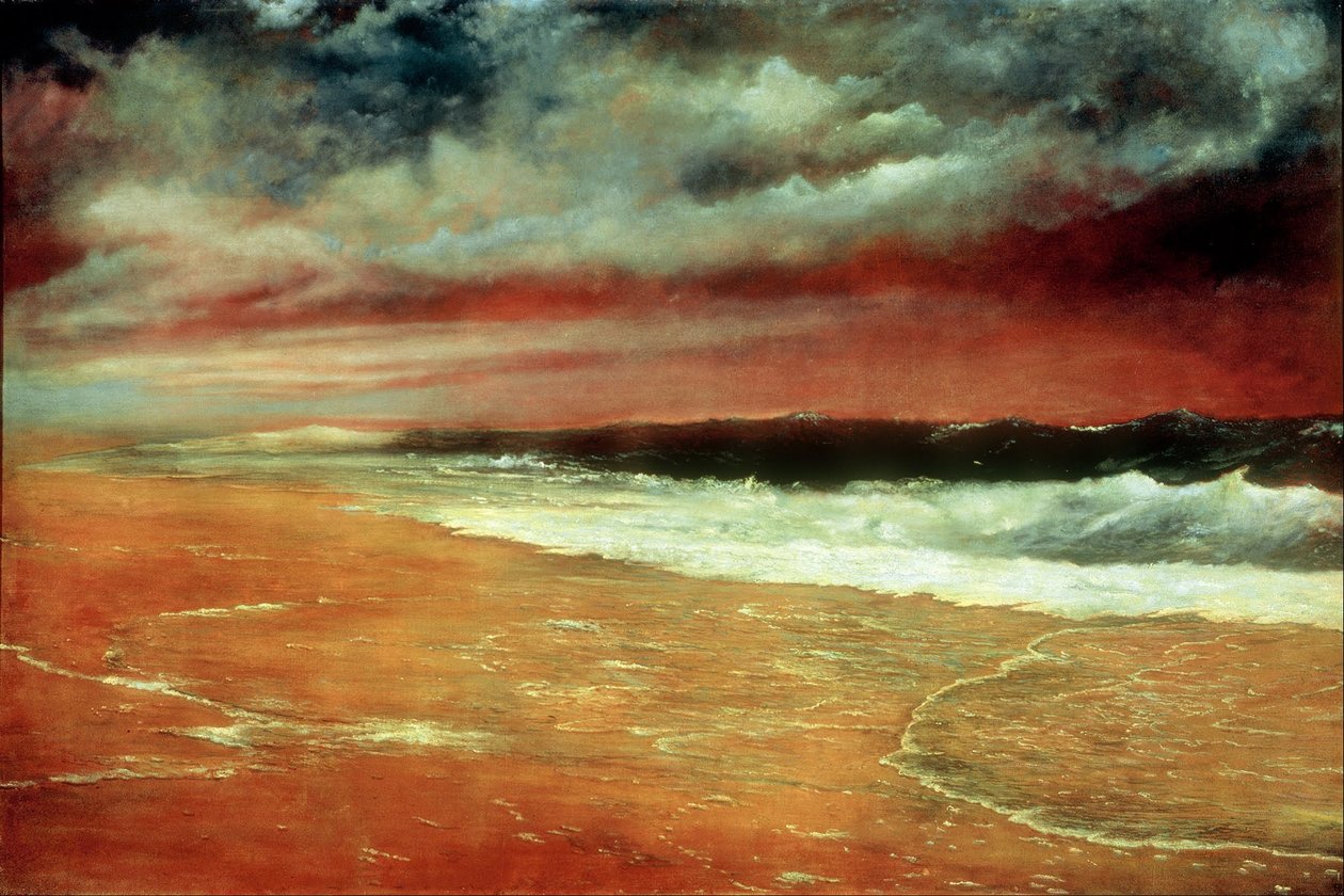 nEspanol: Atardecer en el mar [La ola roja]nPozdě odpoledne u moře [The Red Wave] od Joaquín Clausell