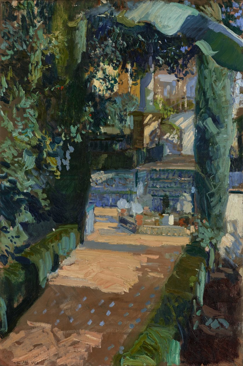Dvůr tanců, Alcázar, Sevilla, 1910 od Joaquín Sorolla