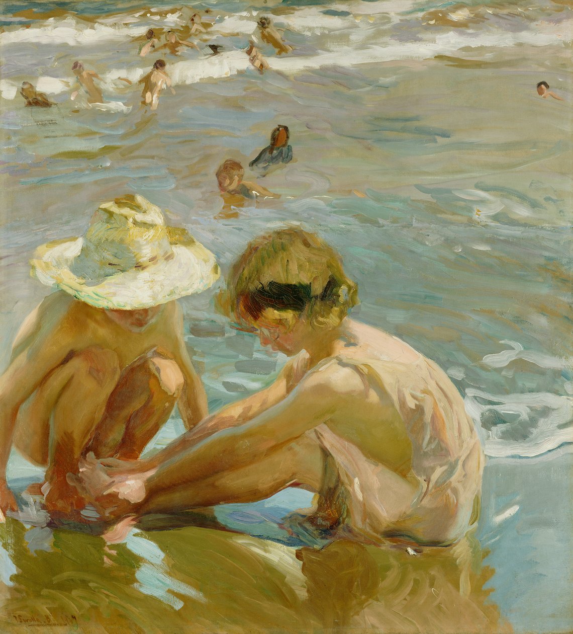 Zraněná noha, 1909 od Joaquín Sorolla