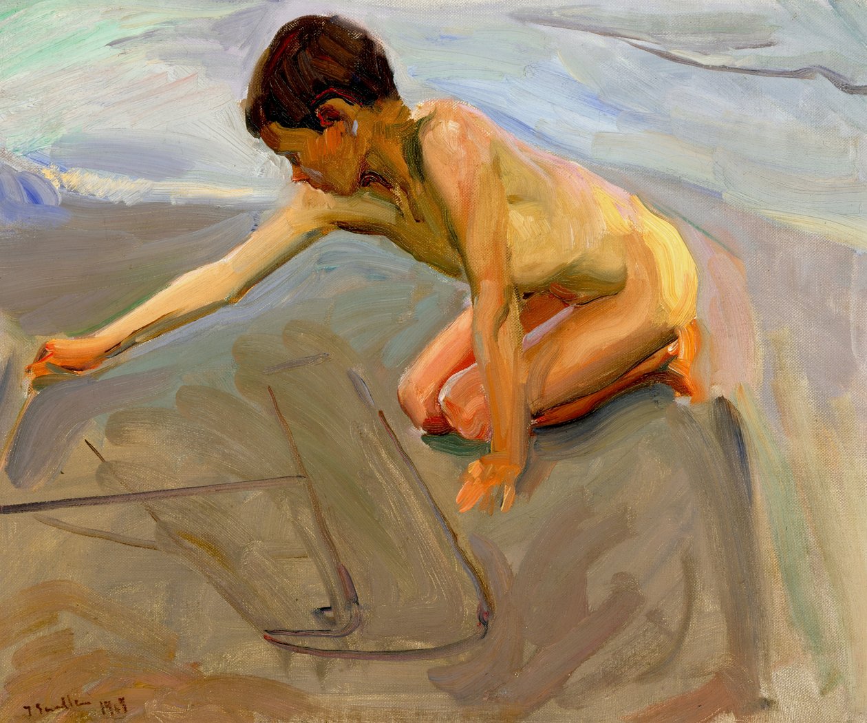 Kreslení do písku od Joaquín Sorolla