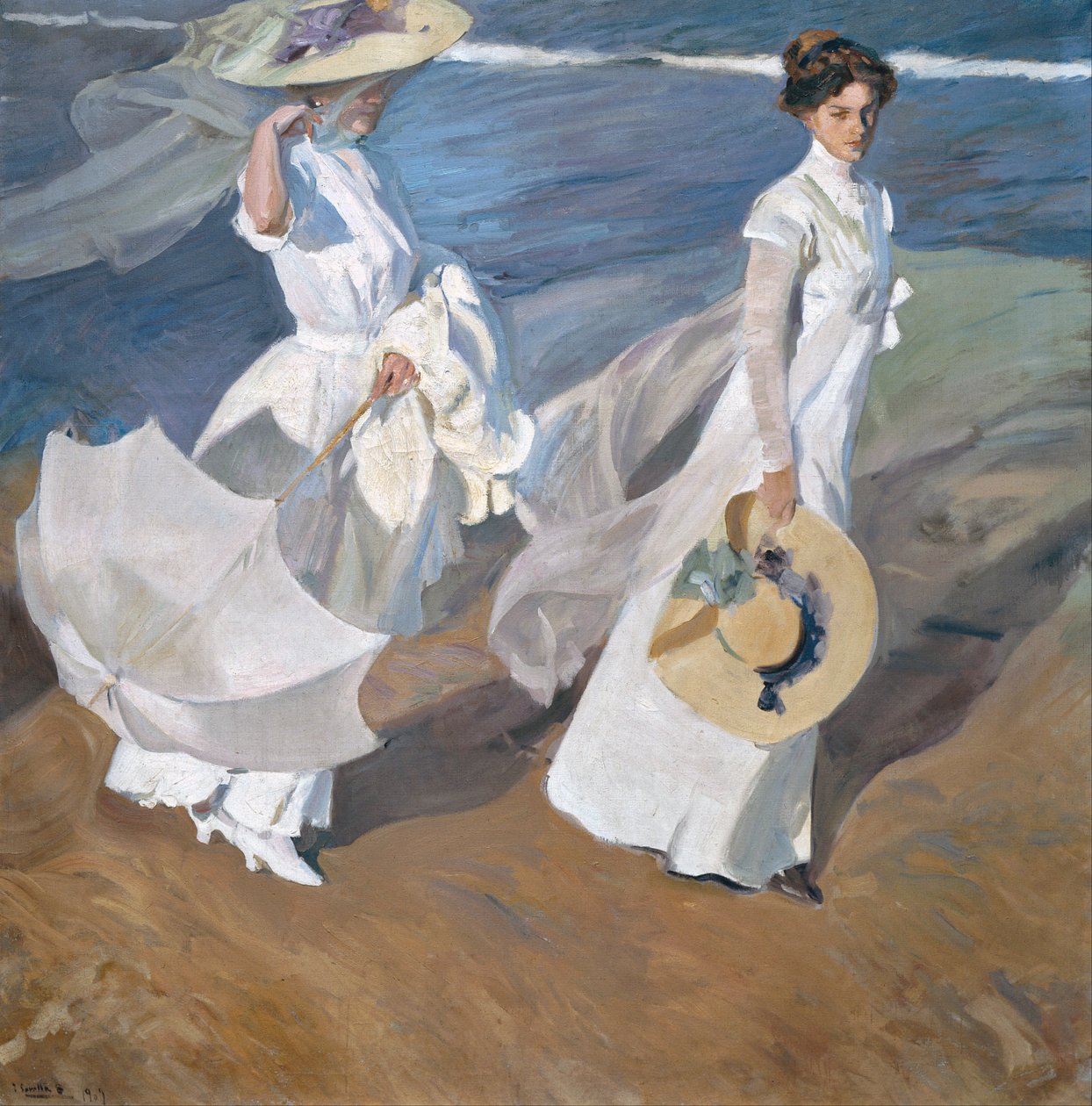 Procházka podél mořského pobřeží od Joaquín Sorolla