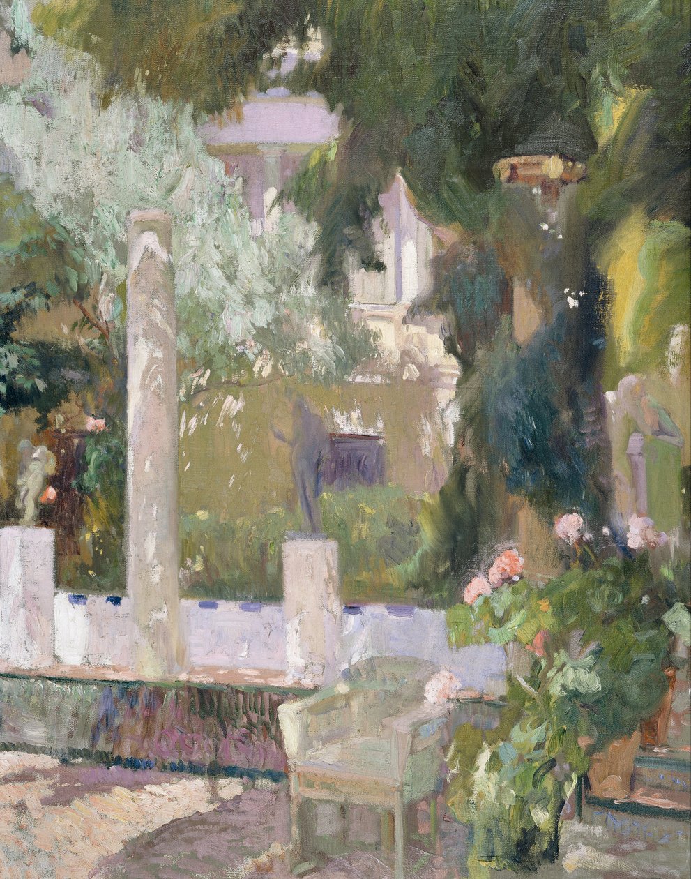 Zahrady u domu rodiny Sorollových od Joaquín Sorolla