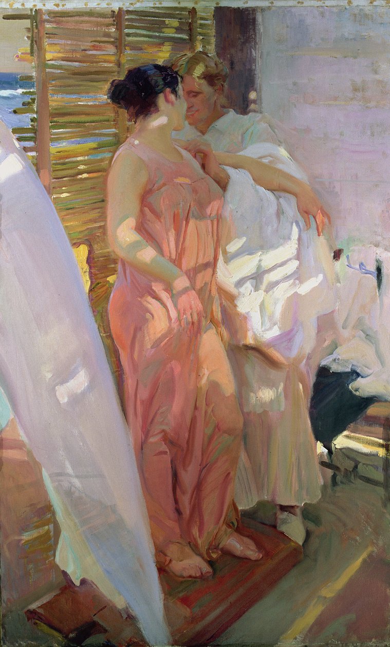Po koupeli od Joaquin Sorolla y Bastida