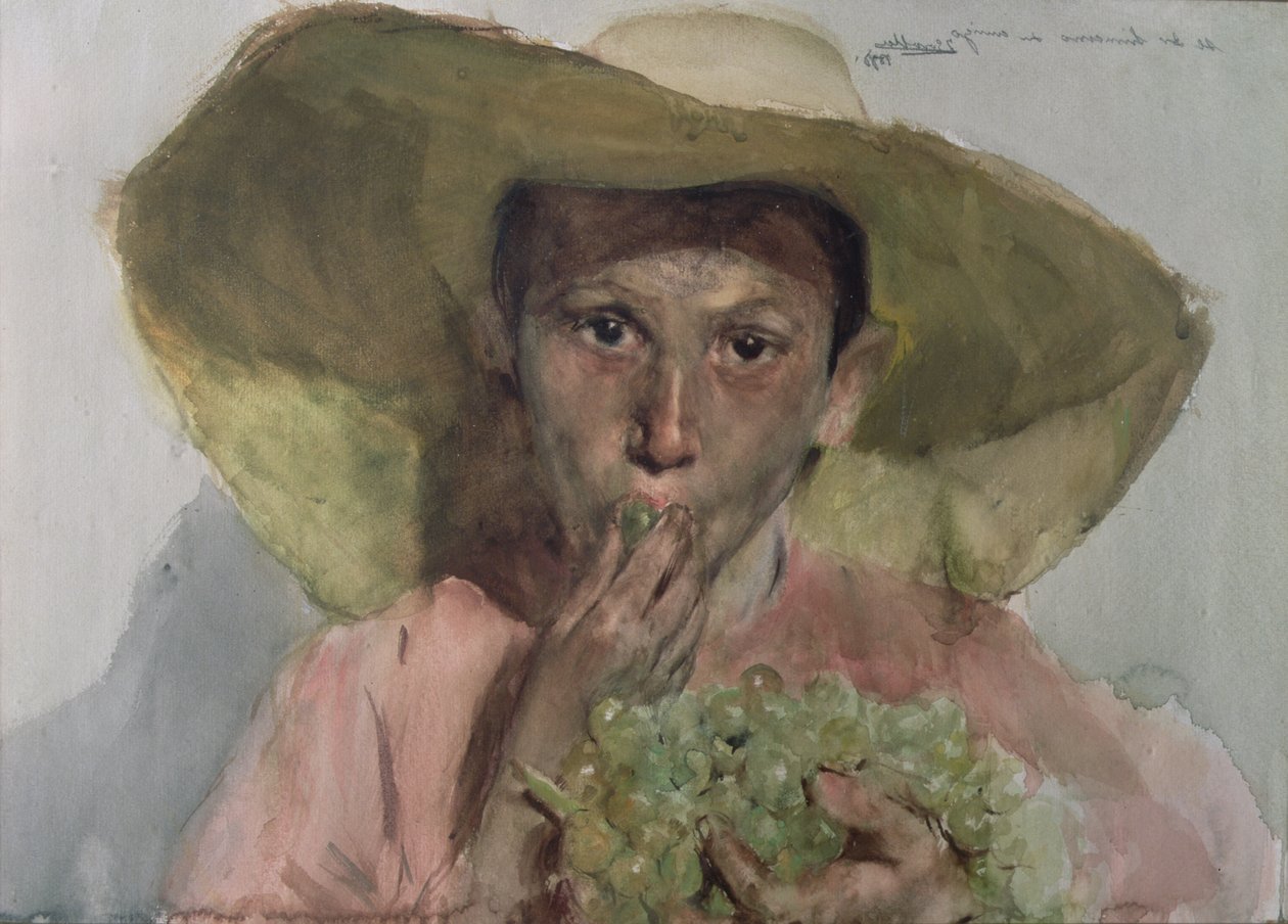 Chlapec Jíst Hrozny od Joaquin Sorolla y Bastida