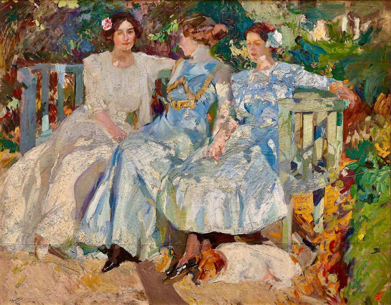 Moje žena a dcery v zahradě (My Wife And Daughters In The Garden) od Joaquin Sorolla y Bastida