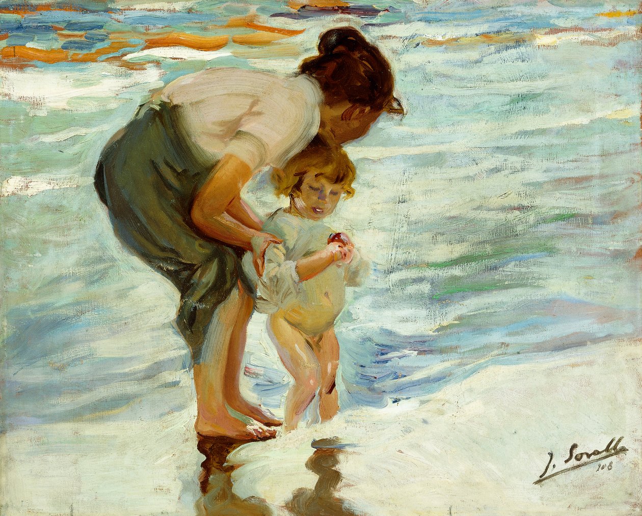 Na pláži, 1908 od Joaquín Sorolla