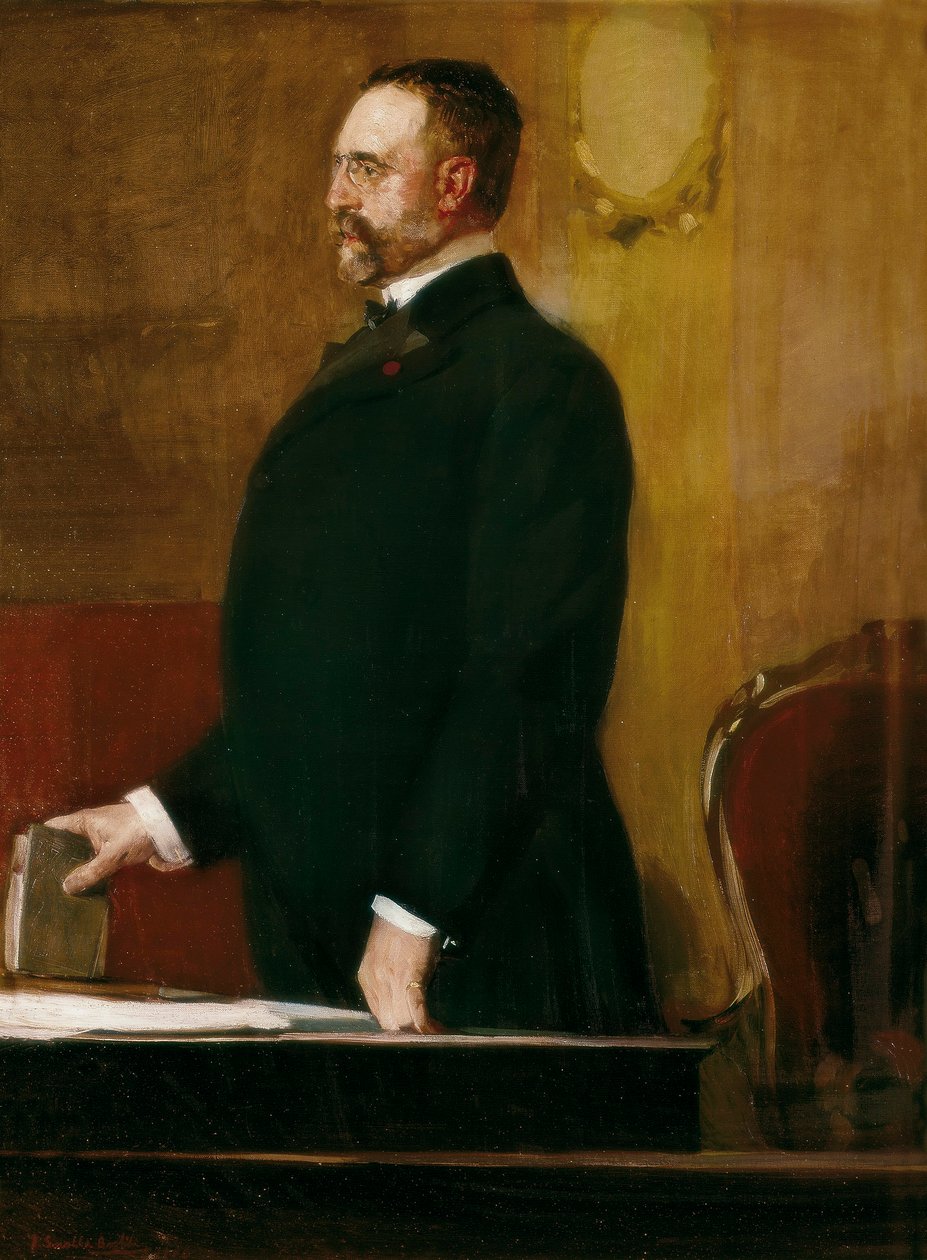 Portrét Dona Jose Canalejas Mendeze (1854-1912) od Joaquín Sorolla