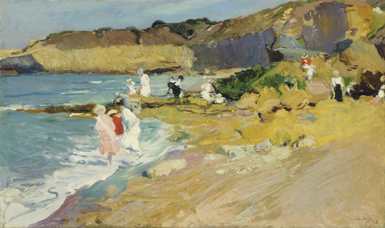 Skály u majáku, Biarritz od Joaquin Sorolla y Bastida