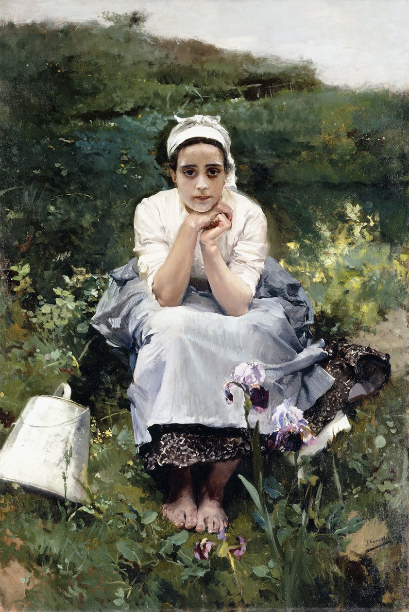 The Milkmaid, c.1890 od Joaquín Sorolla
