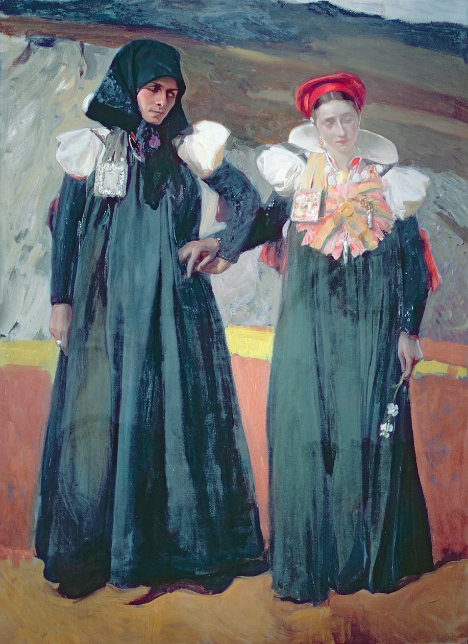 Tradiční šaty z údolí Anso od Joaquin Sorolla y Bastida