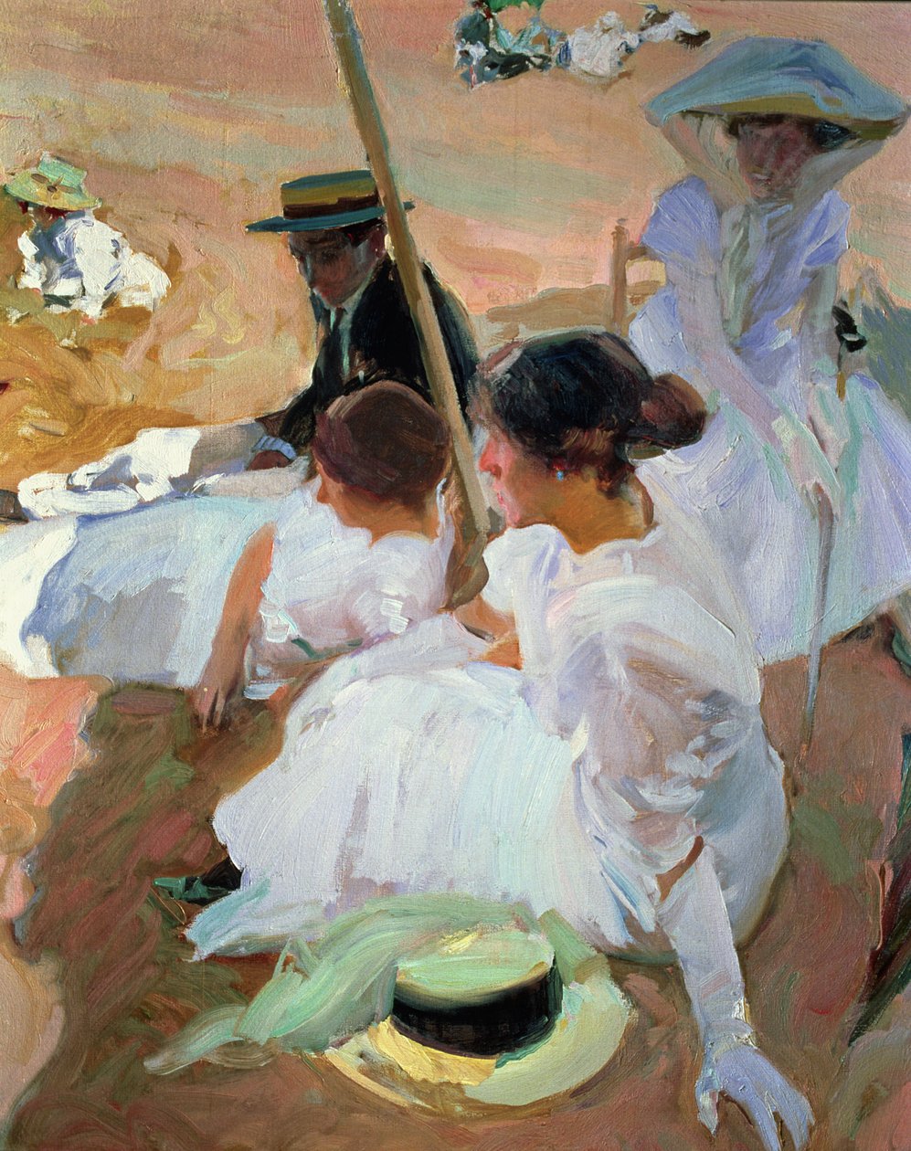Pod slunečníkem, Zarauz od Joaquin Sorolla y Bastida