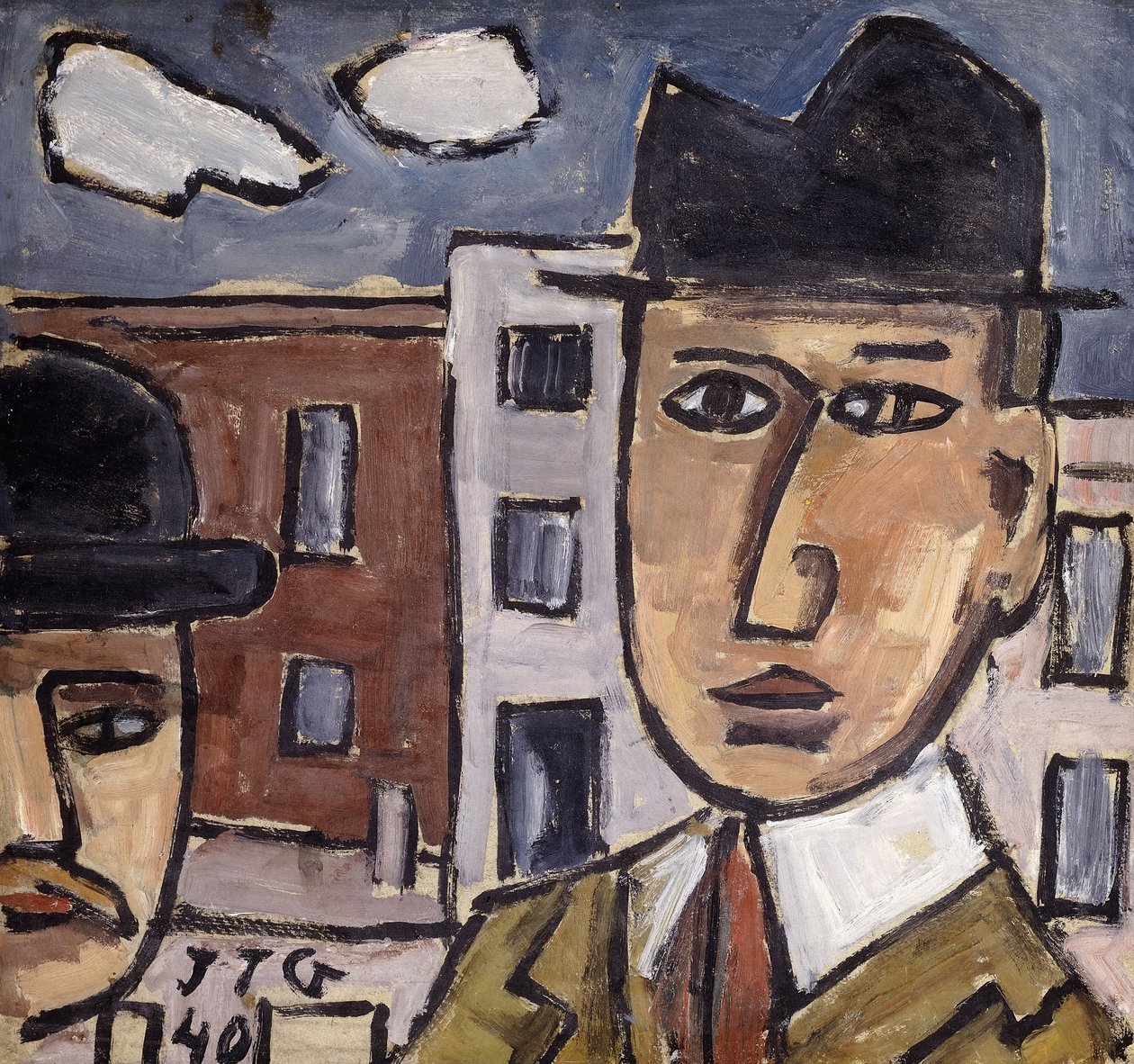 Muž s kloboukem; Hombre con Sombrero od Joaquín Torres García