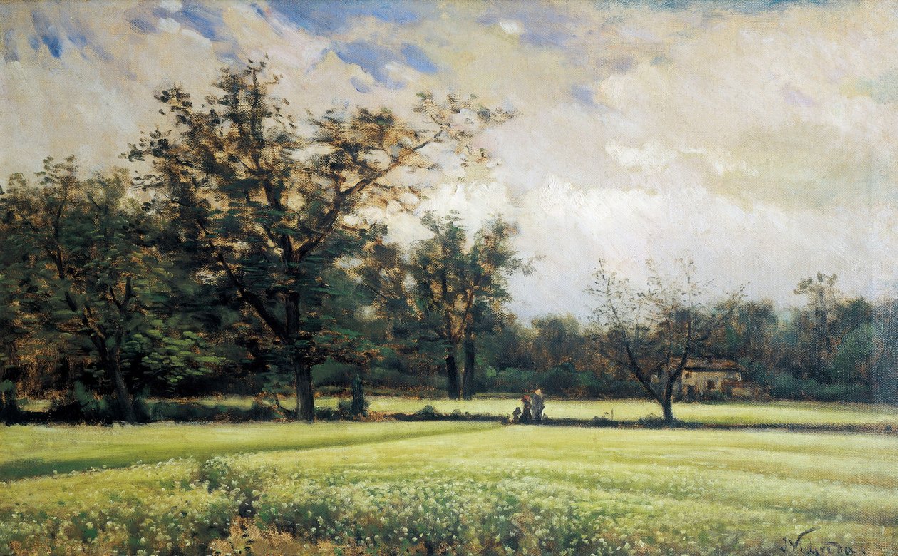 Pohanka v květu. Obraz Joaquima Vayredy i Vila (1843-1894). Olej na plátně, 2. polovina 19. století, španělské umění. Muzeum Montserrat (Španělsko). od Joaquin Vayreda
