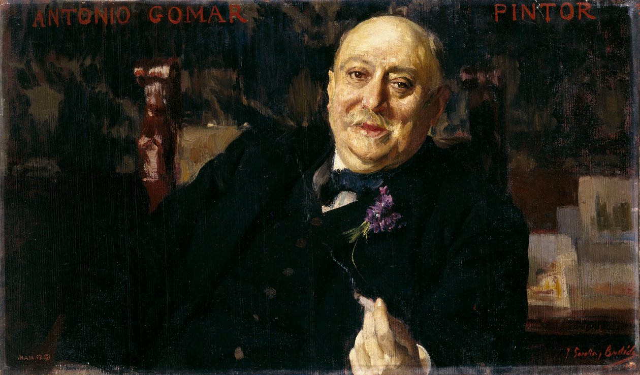 Malíř Antonio Gomar y Gomar od Joaquín Sorolla