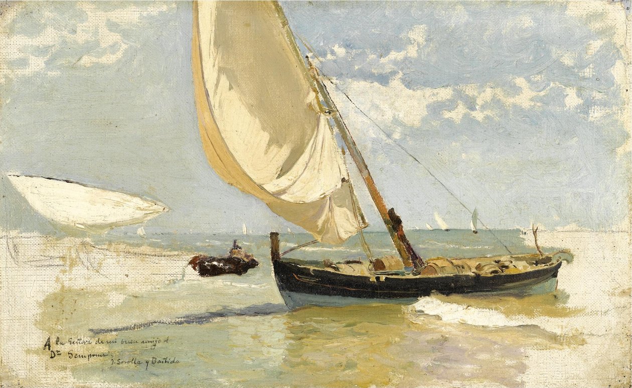 Plážová studie od Joaquín Sorolla