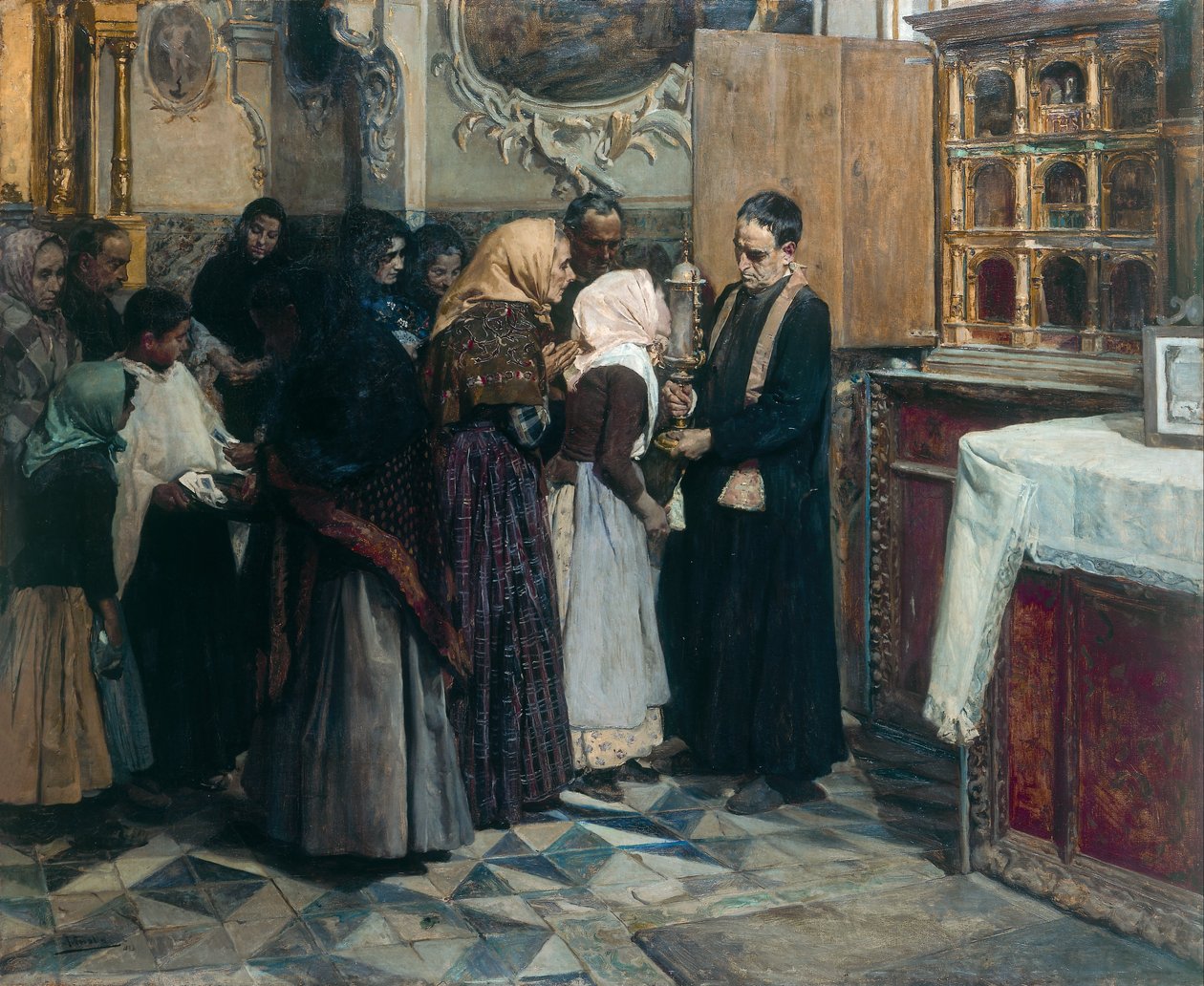 Líbání relikvie od Joaquín Sorolla