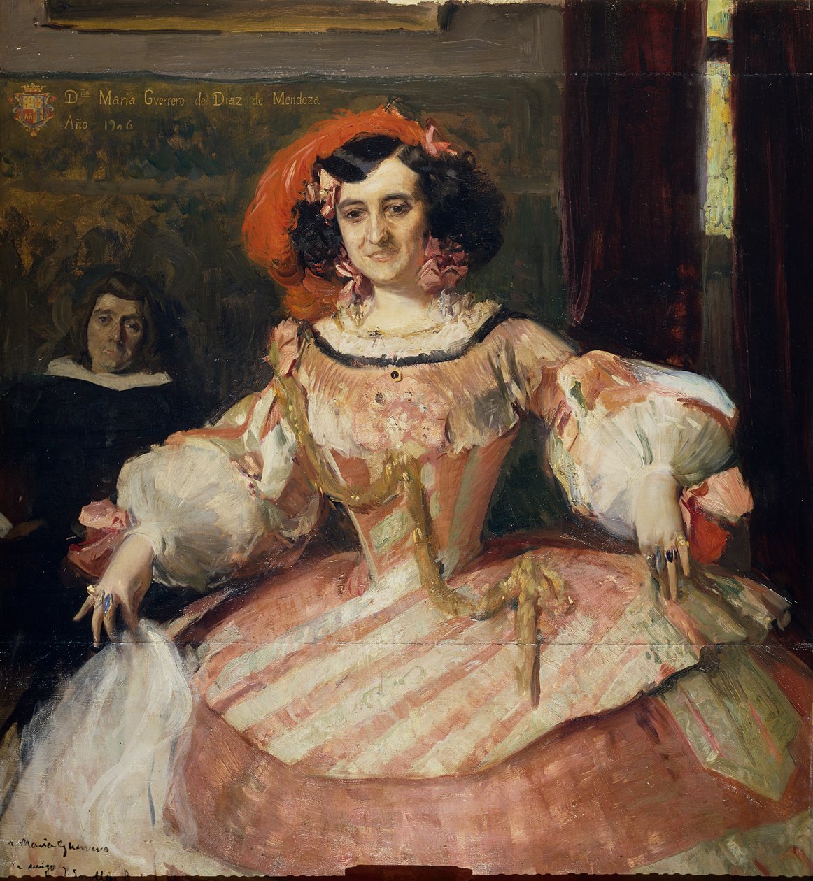 Herečka María Guerrero jako La Dama Boba od Joaquín Sorolla
