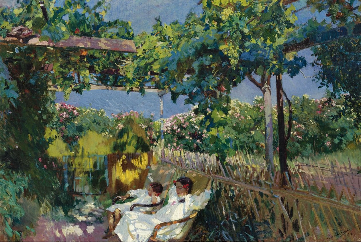 Zdřímnutí na zahradě od Joaquín Sorolla