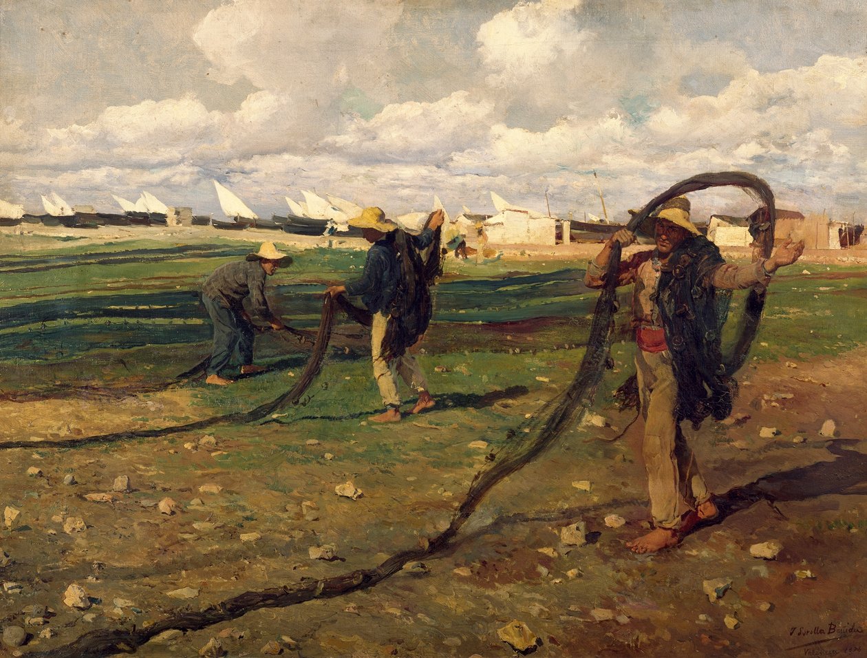 Rybáři se svými sítěmi od Joaquín Sorolla
