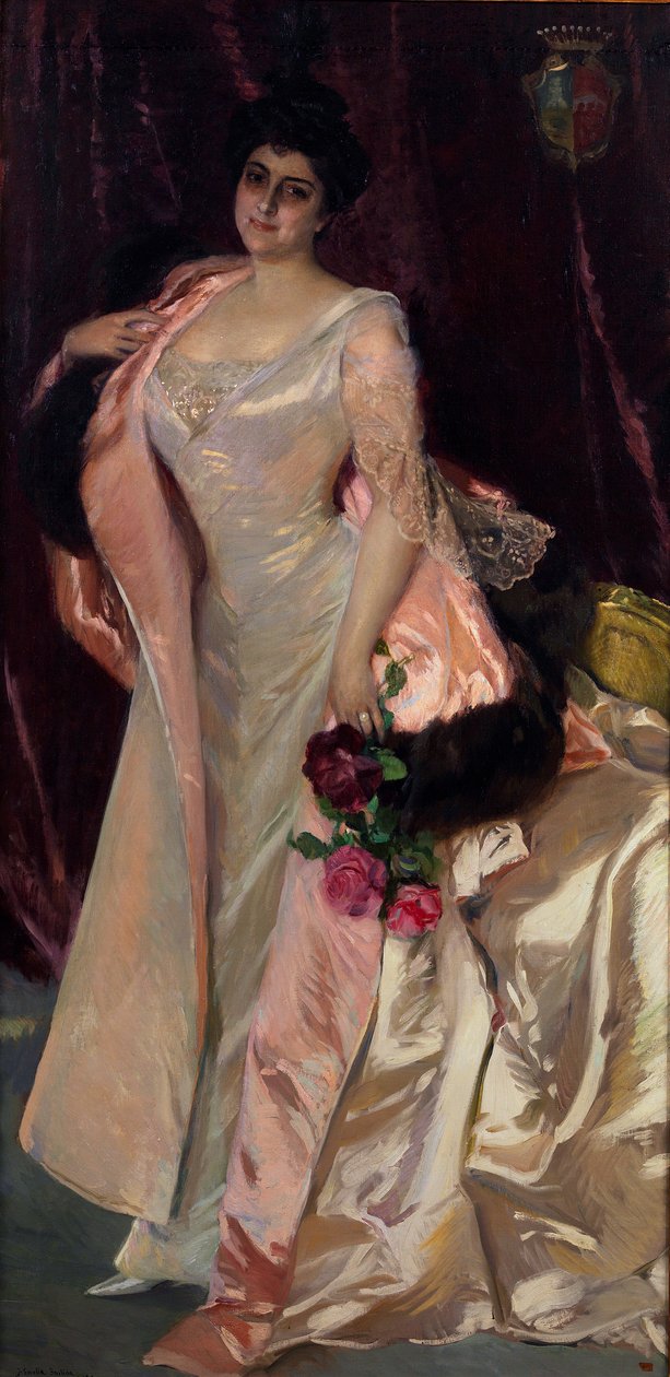 Portrét Mercedes Mendeville, hraběnky ze Saint Felix od Joaquín Sorolla