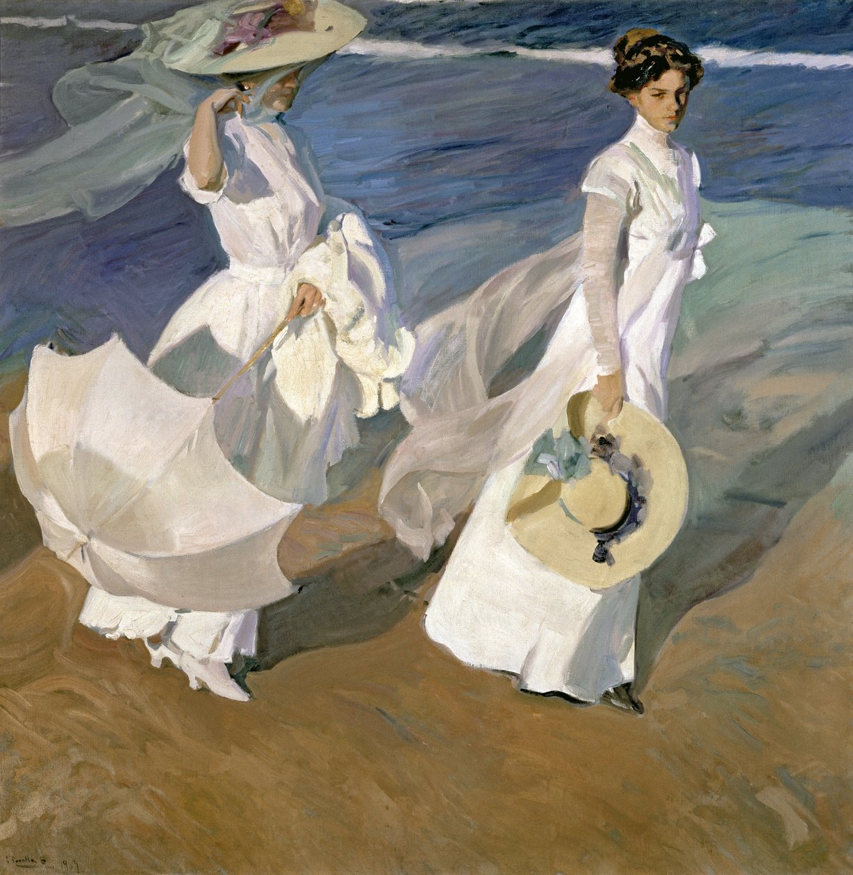 Procházka po pobřeží, 1909 od Joaquín Sorolla