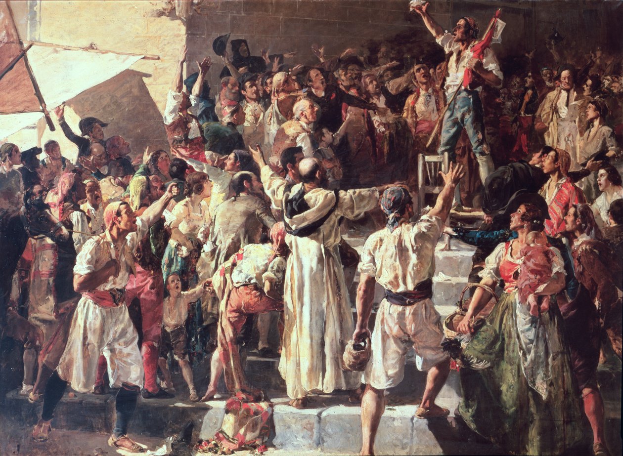 The Cry of the Palleter vyhlašující válku Napoleonovi, 1884 od Joaquín Sorolla