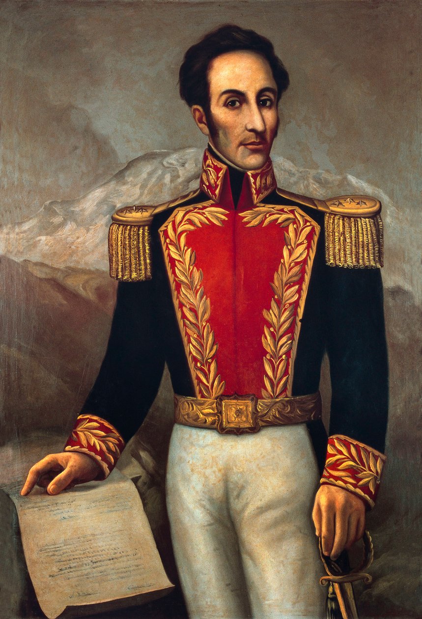 Simon Jose Antonio Bolivar (1783-1830), generál a státník Jižní Ameriky od Joaquín Pinto