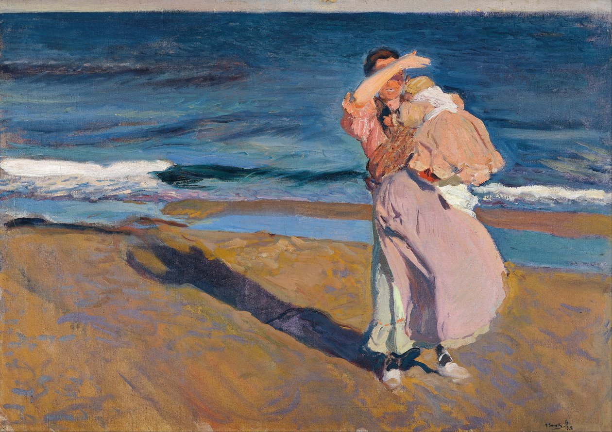 Rybářky se svým synem od Joaquín Sorolla