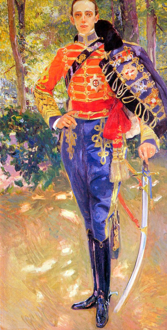 Portrét krále Alfonse XIII. v husarské uniformě, 1907. od Joaquín Sorolla