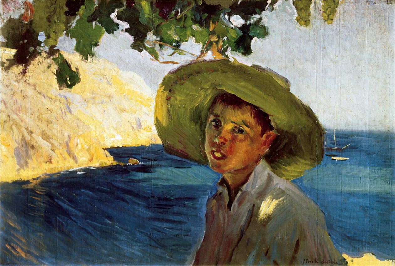 Chlapec se sombrerem, konec 19. - začátek 20. století (olej na plátně) od Joaquín Sorolla