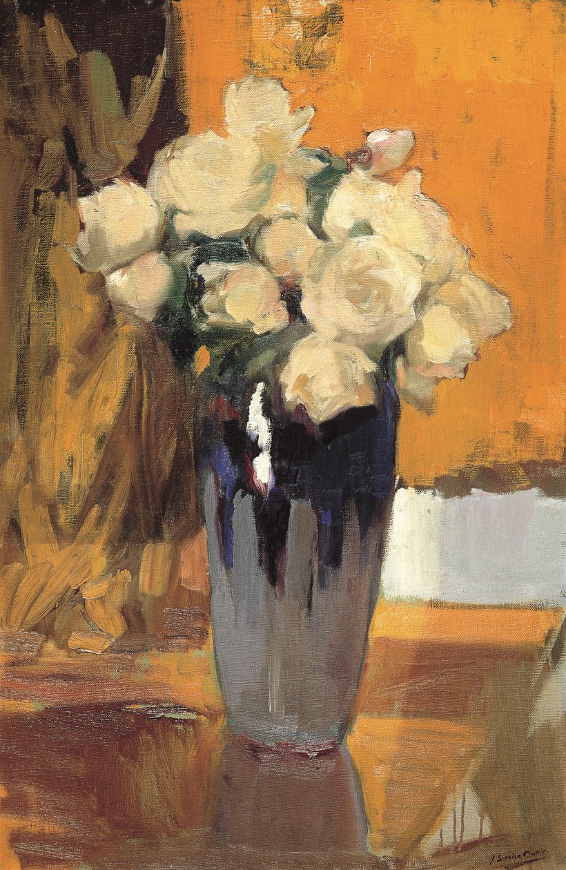 Bílé růže z mé domácí zahrady, 1920. od Joaquín Sorolla