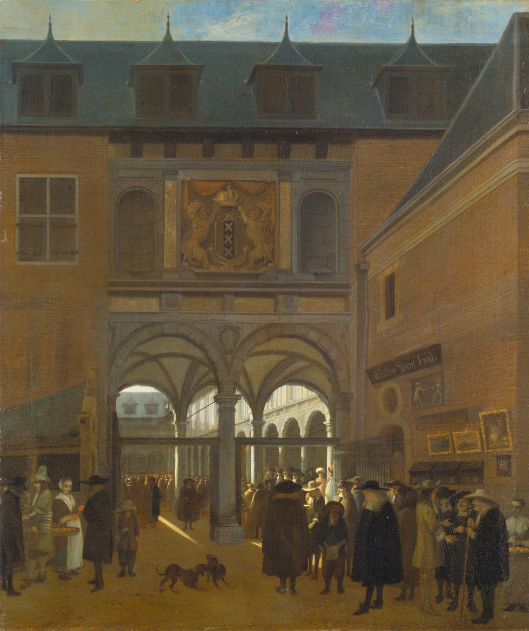 Amsterdamin pörssi, n. 1675-80 (öljy kankaalle) od Job Berckheyde