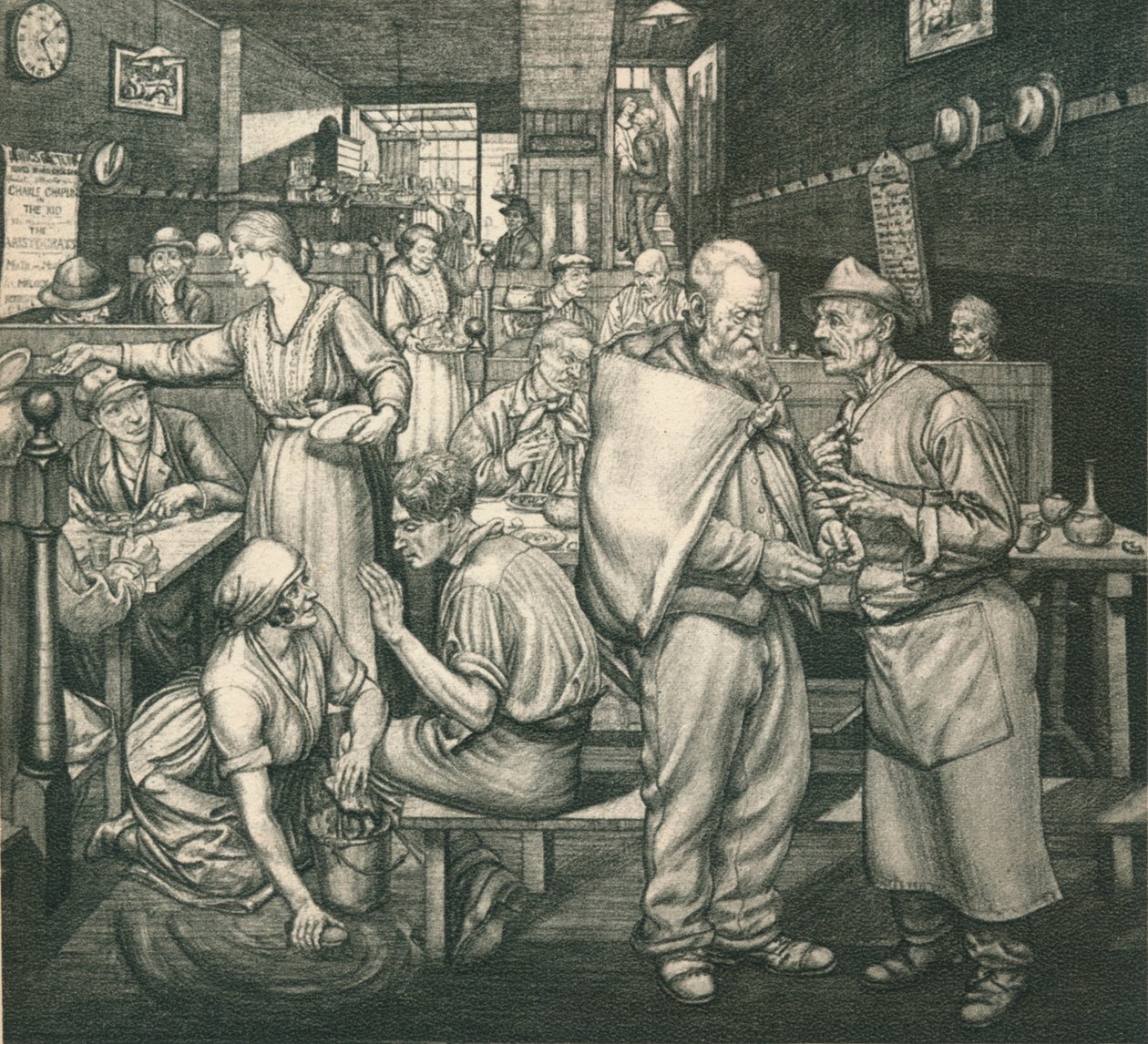 Eating-House, Chelsea, c1911-1924, 1924 od Job Nixon