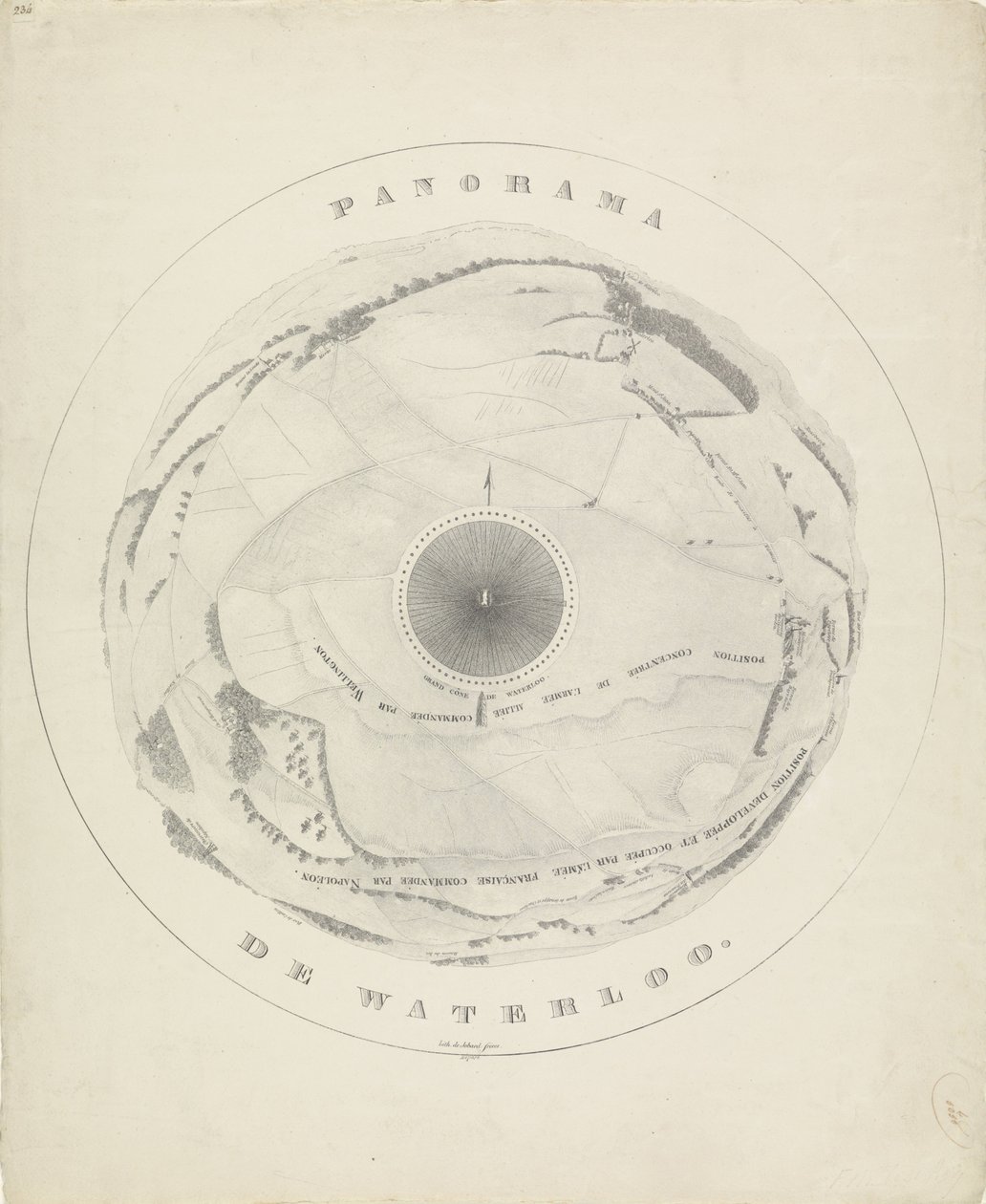 Panorama bitevního pole Waterloo, 1815 Panorama de Waterloo (název na objektu) od Jobard frères