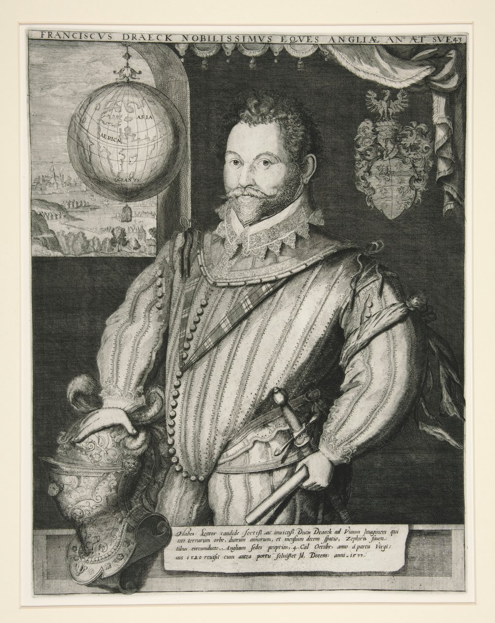 Sir Francis Drake od Jodocus Hondius