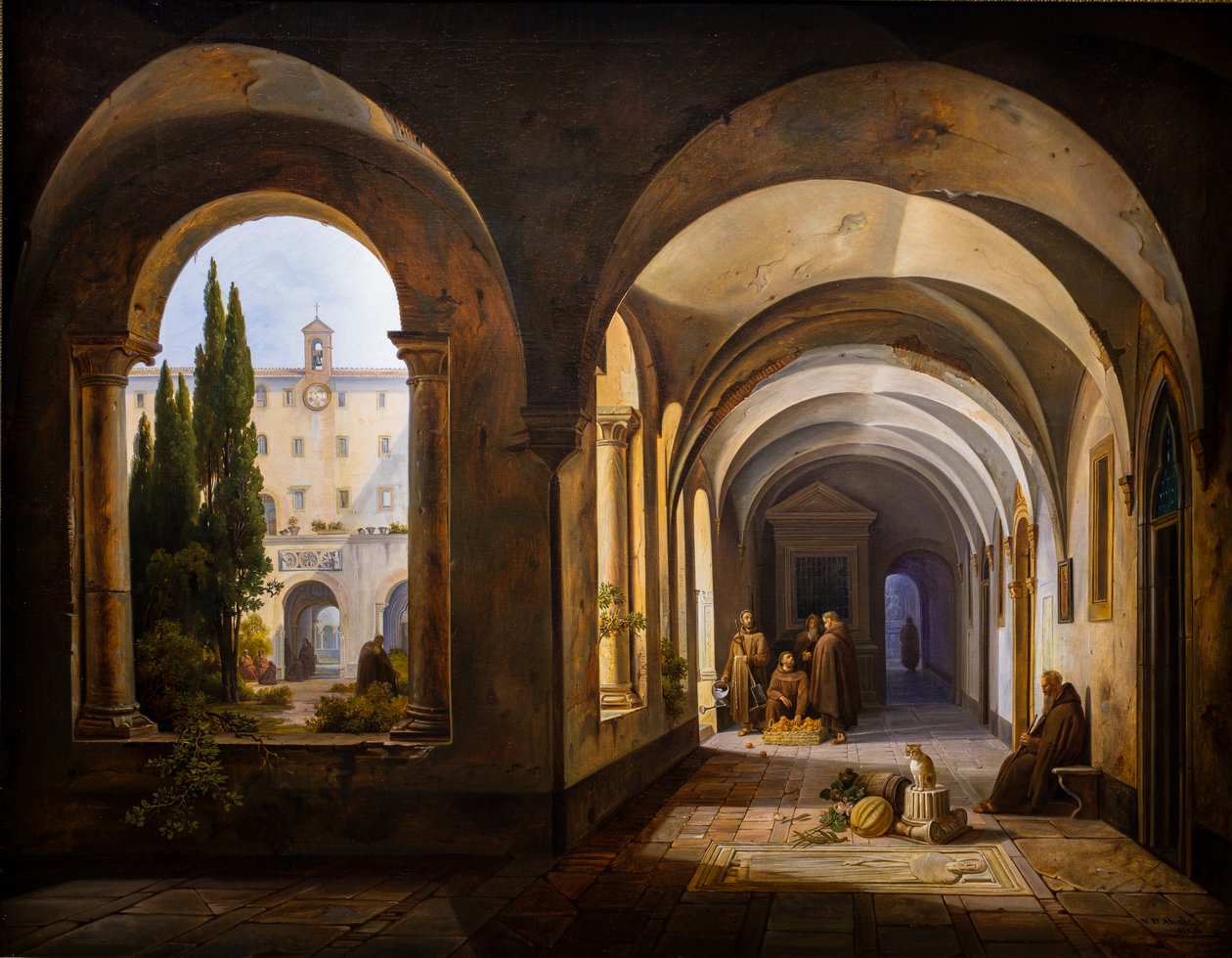 Františkánští mniši v klášteře Santa Maria d