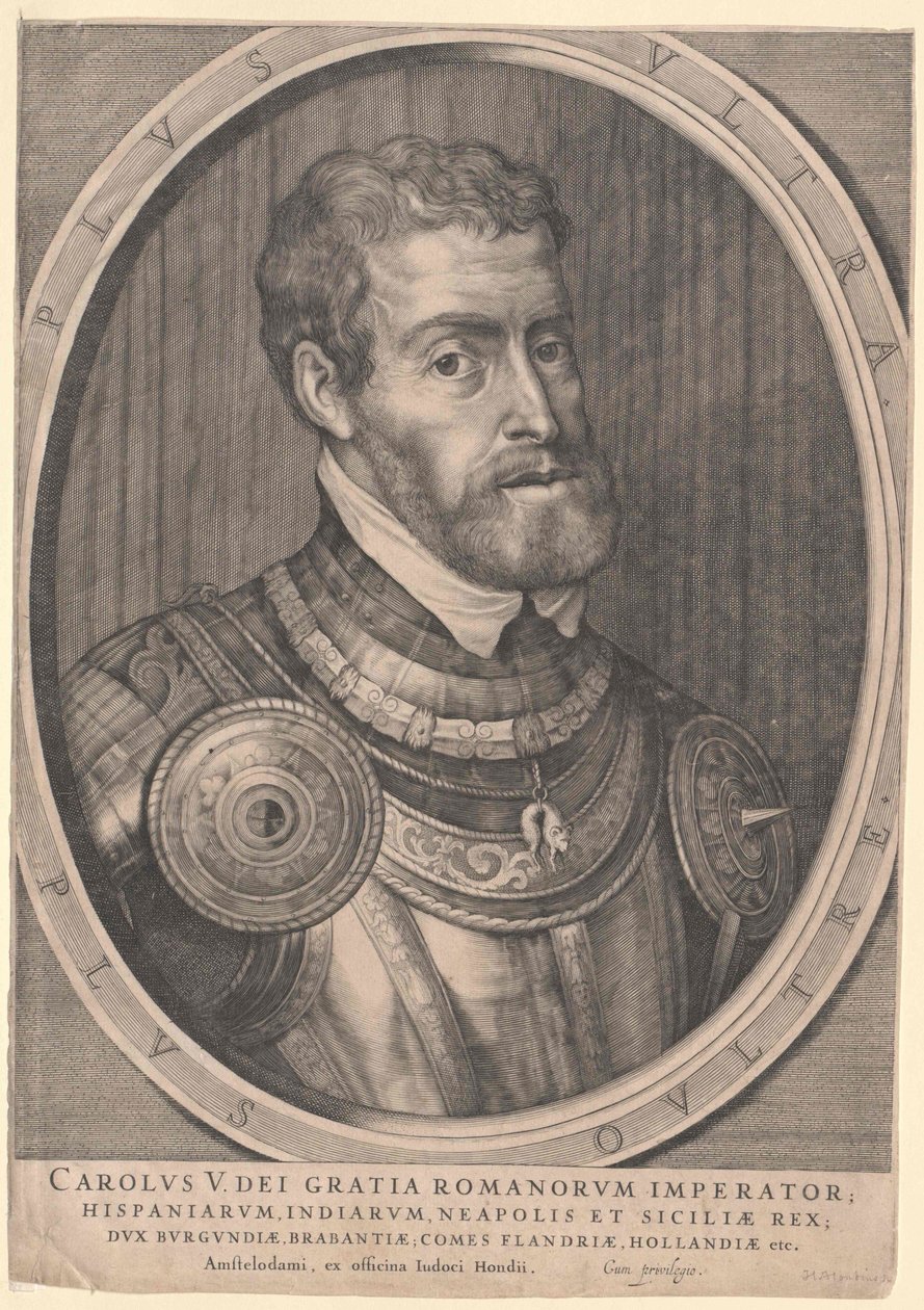 Císař Svaté říše římské Karel V. (tisk) od Jodocus The Younger Hondius