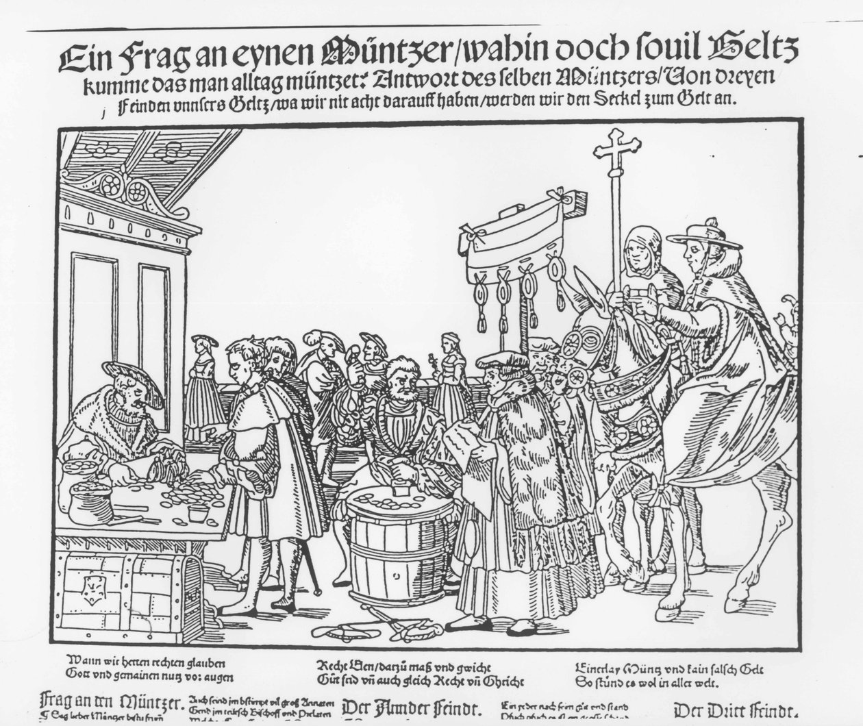 Otázka mincmistrovi, kolem roku 1500 od Joerg the Elder Breu