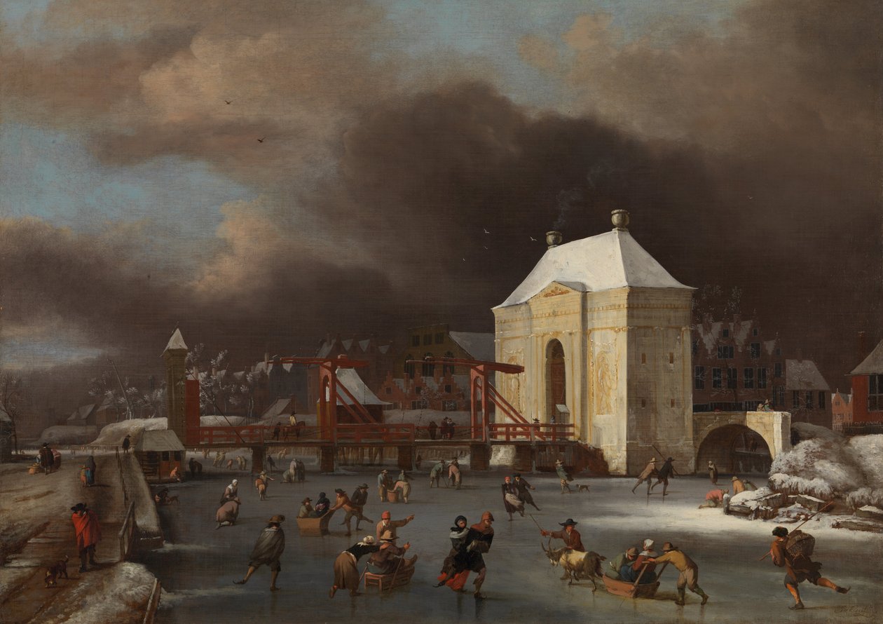 Od Heilige Wegs Poort v Amsterdamu od Johan van Kessel