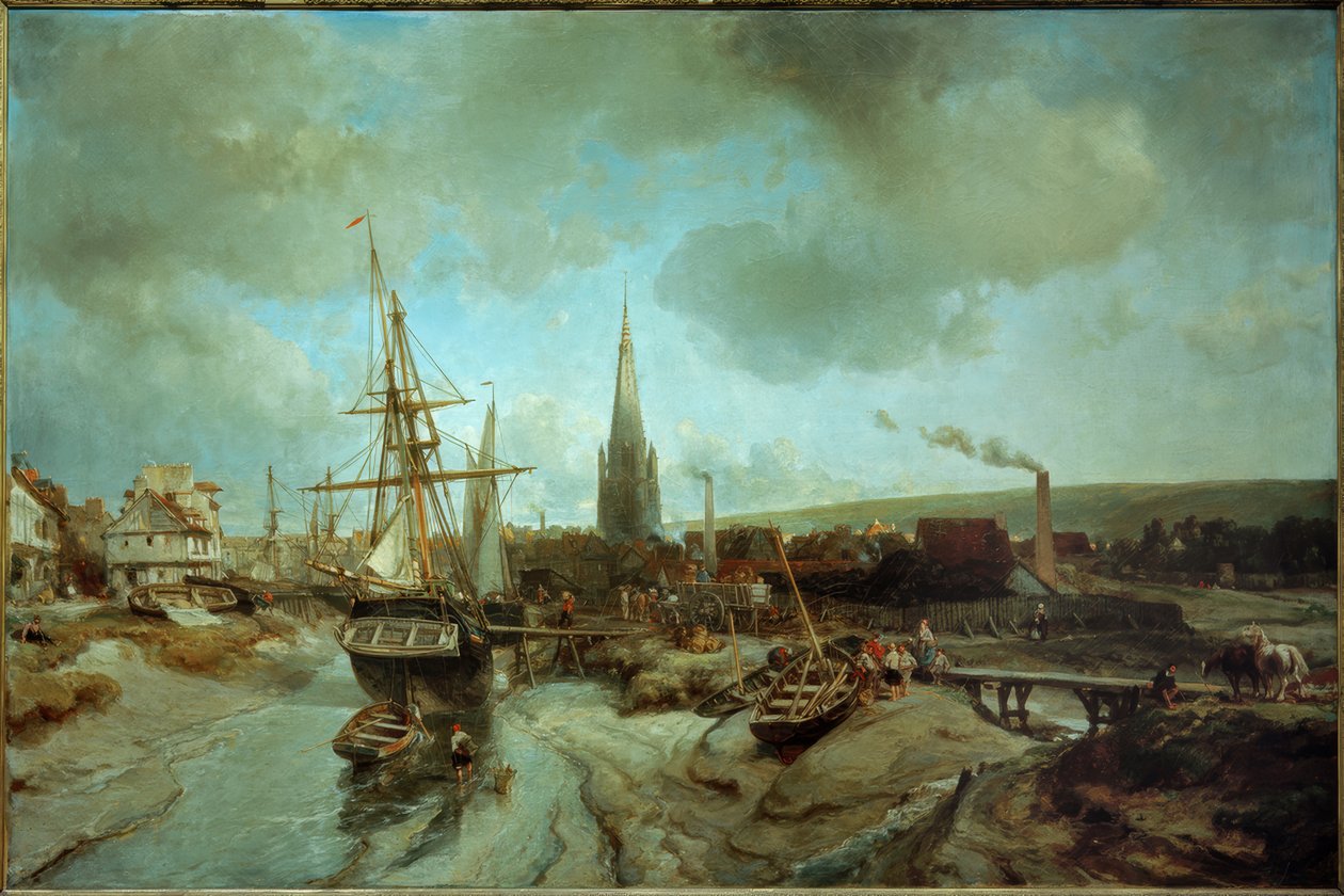 Přístav Harfleur od Johan Barthold Jongkind
